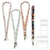 4Pcs Stretchy Retractable Scrunchie Lanyard Set with Waterproof ID Card Holders Soft Telescopic Neck Lanyards
