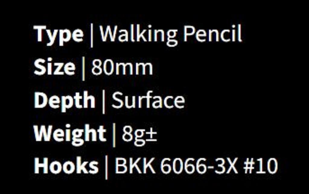 Malosi EC80F-TN Pencil Micro Echo 80F Floating Lure Teflon (0412)