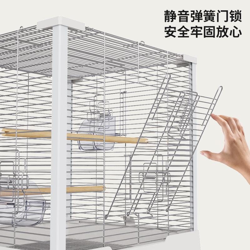 New Stainless Steel Parrot Bird Cage Tiger Skin Peony Xuanfeng Small Too Parakeet Bird Cage