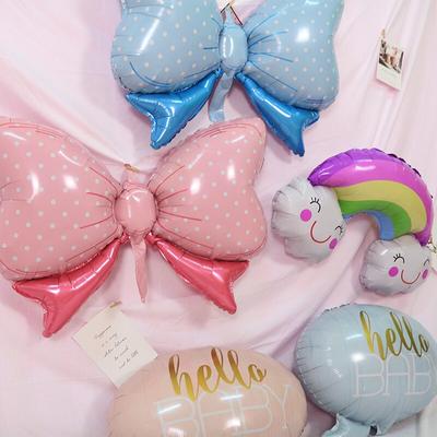 Decorações de festa de aniversário, balões metalizados de desenho animado infantil, balões de chá de bebê, decorações de festa de casamento