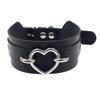 Femeie Negru Punk Guler Choker Colier Sexy Piele PU Lacăt Inimă Cheie Spike Choker Gothic Accesorii Cosplay Bijuterii Petrecere