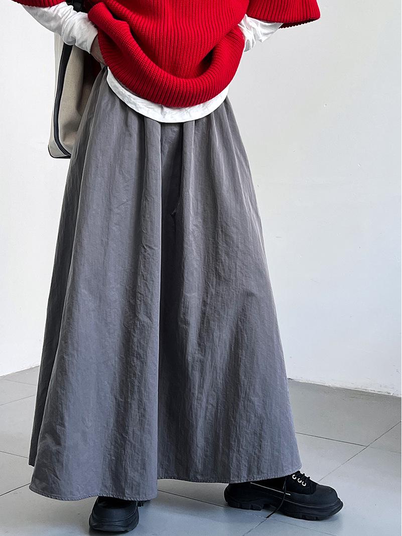 

Юбка миди А-силуэта плиссе в стиле ретро люкс с эластичной талией - Женская юбка-зонт в пол L