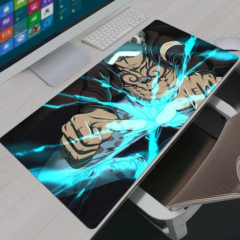 Gaming Mouse Pad Gamer Home Computer HD Mousepad Keyboard Pad Carpet NonSlip One Piece Trafalgar D Water Law Office Mouse Mats