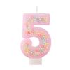 Creative Pink Foam Balloon Candle - Macaron Number Birthday Cake Decoration