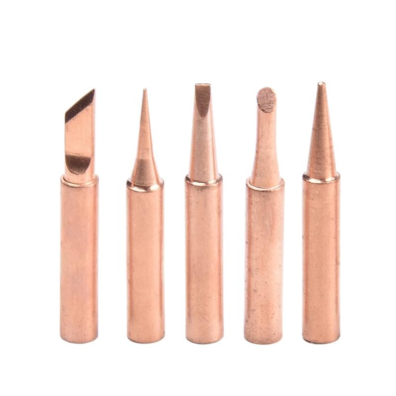 5PCS 900M Soldering Iron Head Set Copper Electric Soldering Iron Tip Inside Hot Bare for DIY Craft And Electronic Repair
