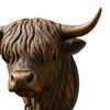 Highland Cow Head Doorbell with Welcome Sign Rustic Wall Mounted Resin Cow Hanging Bell Decor for Farmhouse Porch Entryway Kitchen