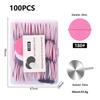 Nail Art Sand Disc for Polishing, Shaping, and Filing Extension Nails - 100 Pieces