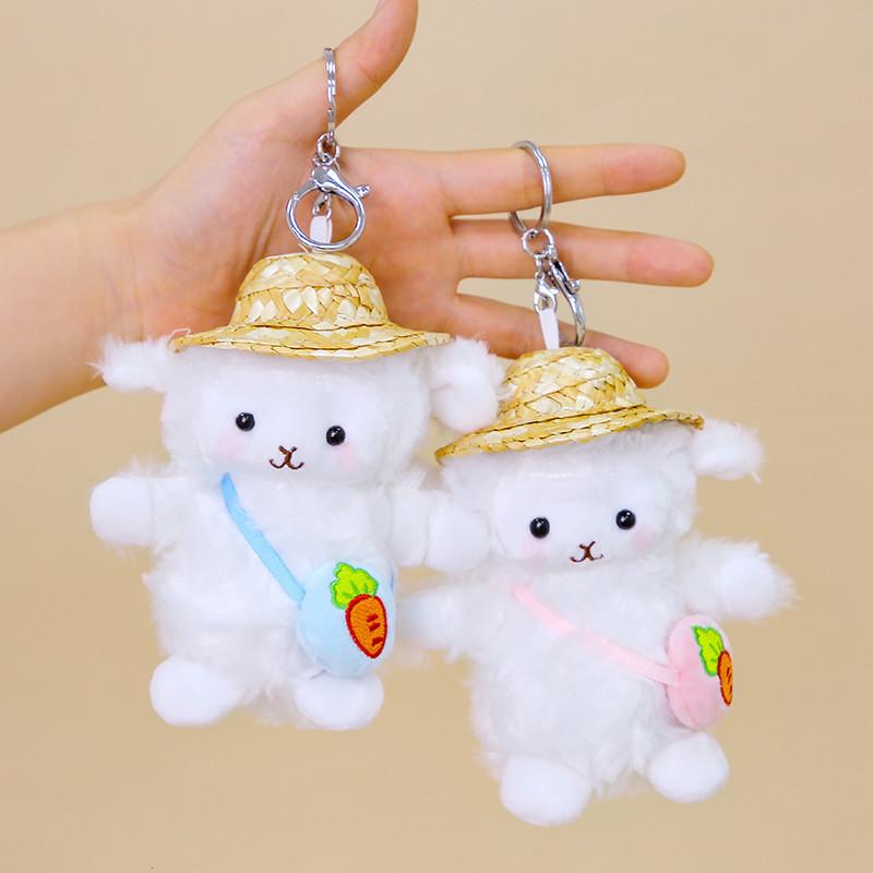 Cute Animal Plush Doll With Short Plush Material For Bag Pendant And Keyring Use
