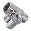 Faucets Fixtures Garden Diverter Valve 1 X G1/2 Inch Plating T Shape Three Way Wall-Mount Practical Replacement