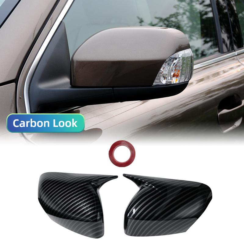 For Volvo XC70 XC90 2007-2014 Carbon Fiber Pattern Black Side Wing Rearview Mirror Cover Cap