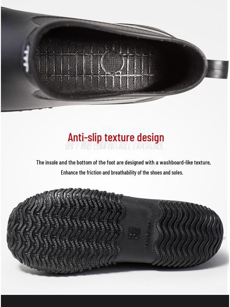 Damen wasserdichte rutschfeste gefütterte niedrig geschnittene Regenstiefel im koreanischen Stil - Modische warme Outdoor-Bekleidung