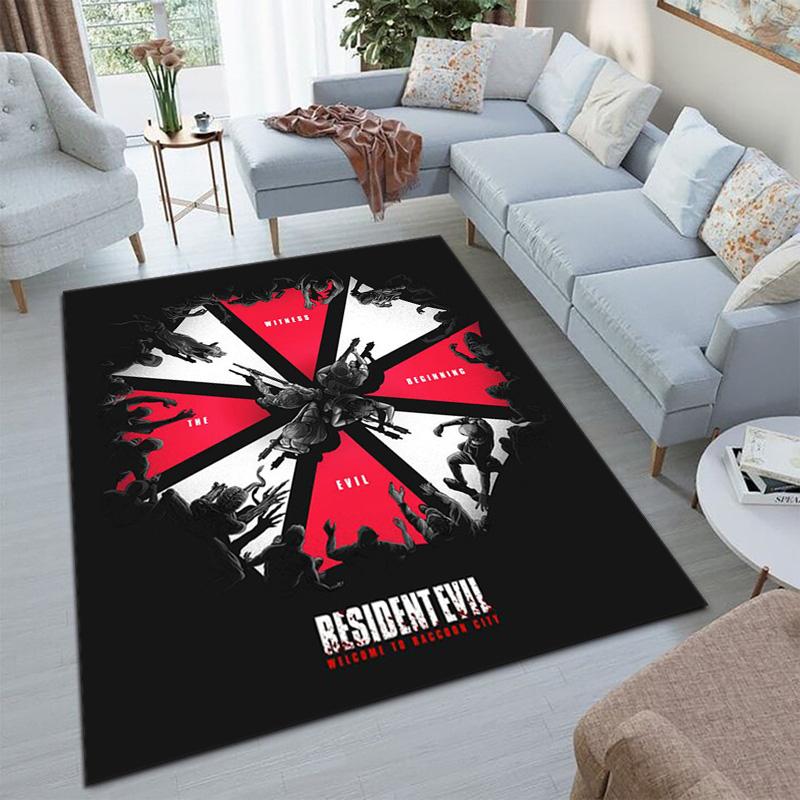 Sci-Fi game Resident Evil, Umbrella Corporation, soft carpet, home living room, office chair pad, door mat, door mat carpet U9