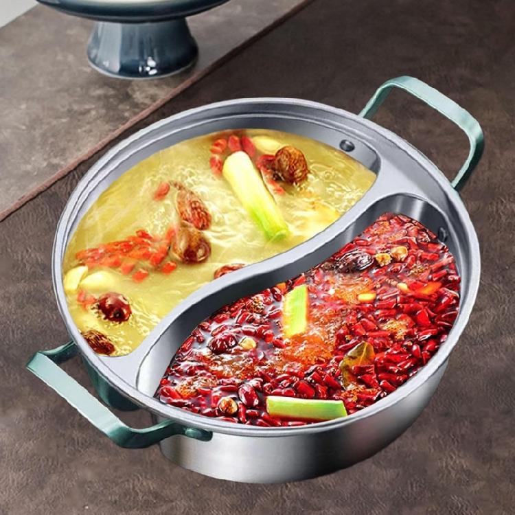 Sturdy 1 Piece Construction 316 Nonrust Steel Hot Pot With Two Handle Cooking Pot For Easy Handling And Serving