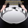 Lijia Kitchenware 30cm Round Stainless Steel Serving Plate