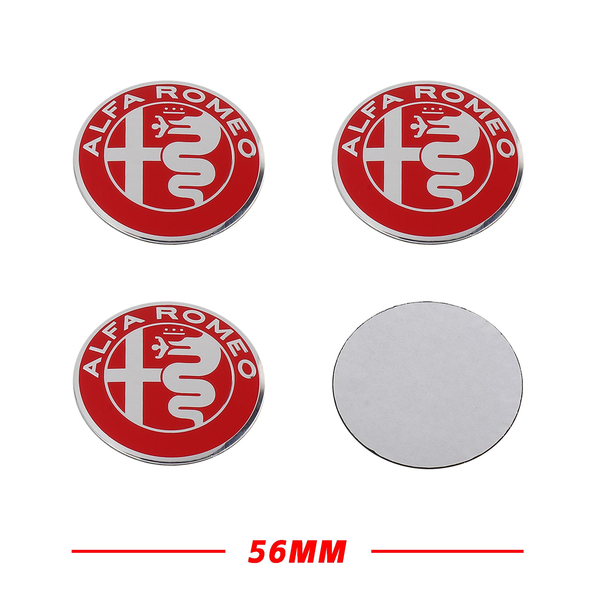 

56MM 4Pcs Car Wheel Center Hub Caps Cover Emblem Badge Accessories For Alfa Romeo Giulia Stelvio Giulietta 16 19 147 Mito Tonale