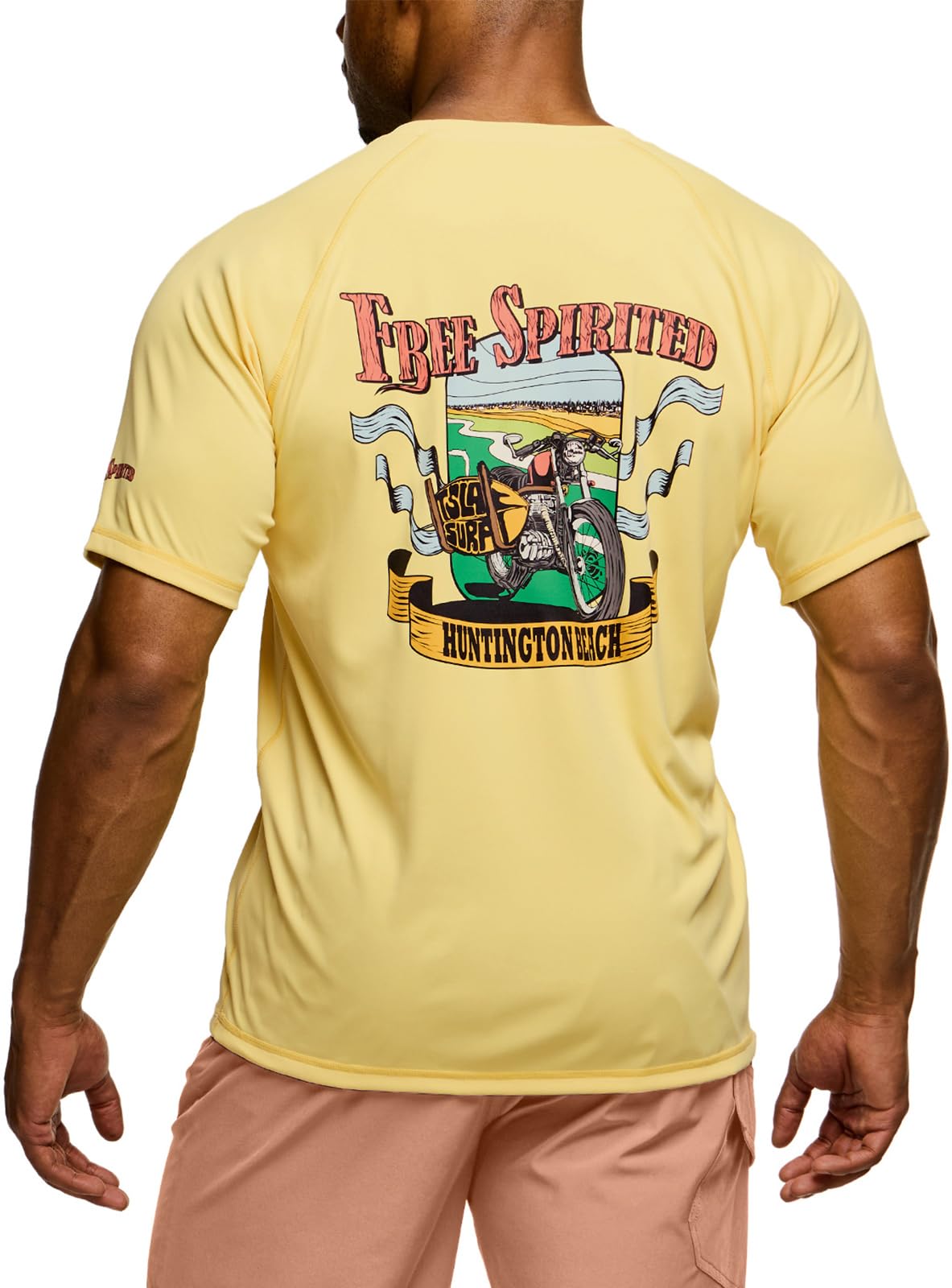 

Мужская футболка с коротким рукавом для плавания Tesla [Защита от УФ-лучей, UPF 50+, Потоотводящая, Быстросохнущая] Купальник, MSS43-FSP_3XL