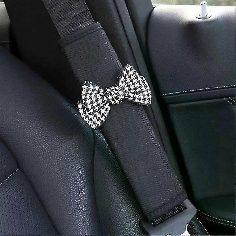 Universal Car Seat Belt Shoulder Cover Cute Four Seasons Car Bow Car Interior Decoration Safety Belt Car Accessories Hwy