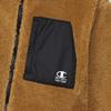 Outerwear Long Sleeve Stretch Thermal Windproof Relax Fit Script Logo Zip Hooded Jacket Sports Beige M [Champion] Men's C3-YS606