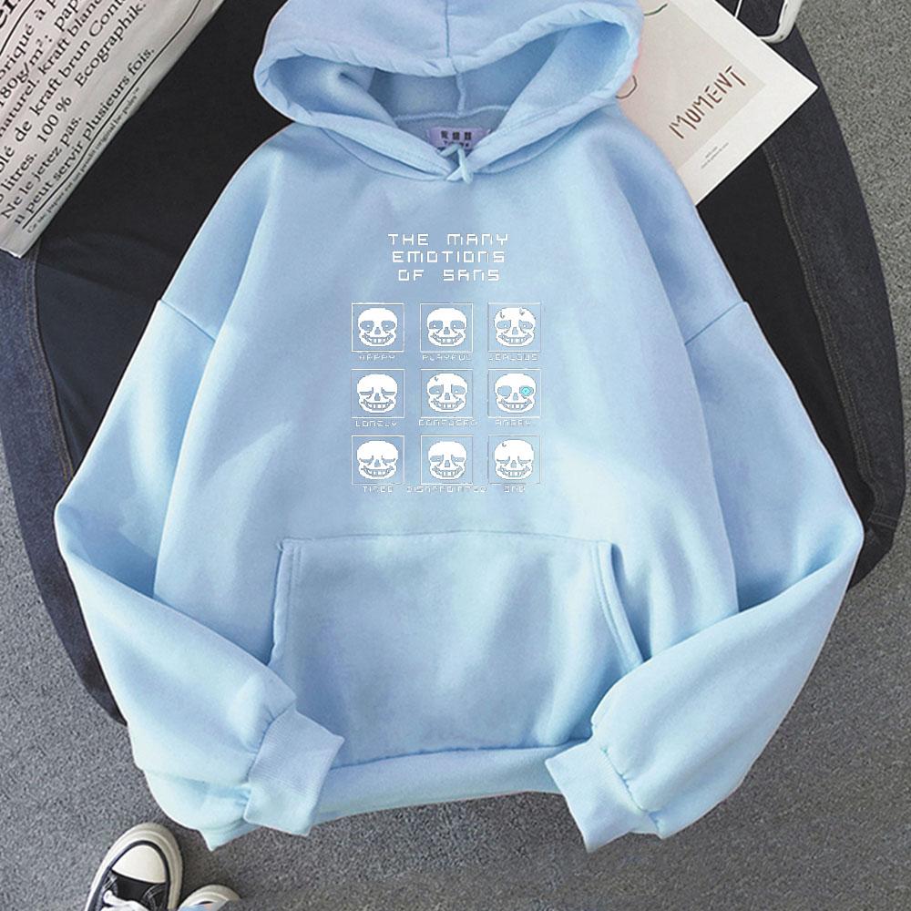 Sans Papyrus Aesthetic Hoodie Graphic Printing Undertale Sweatshirt Women/men Retro Clothing Moletom Comfortable Winter Hoody