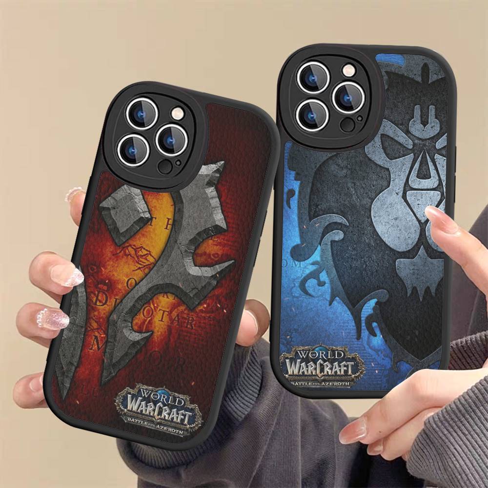 Game World Of Warcraft Leather Phone Case For IPhone 15 14 13 Pro Max 12 11 16 Plus Phone Cover