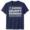 Warning Grumpy Grandad Unisex T Shirt Funny Gift Xmas Present Fathers Day Tee