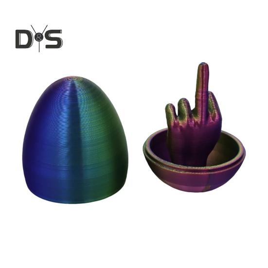 Velikonoční vajíčko s prostředníčkem, 3D tisk, velikonoční překvapení, velikonoční košík, nezbytné kreativní žertovné dárky pro dospělé
