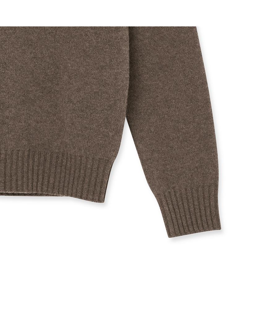IOLO Merino Wool Saddle Crewneck_Brown