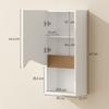 Bathroom Cabinet Wall Cabinet with Soft-Close Door and Open Shelf 30 X 17 X 67 Cm White