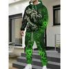 Autumn Cool Dragon 3D Printed Hoodie Suit Men Sweatshirts Sweatpants Casual Fashion Two Piece Tracksuit Set Jogging Tracksuit