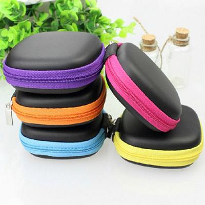 Custodia rigida con tasca quadrata per cuffie, auricolari, auricolari, scheda SD TF