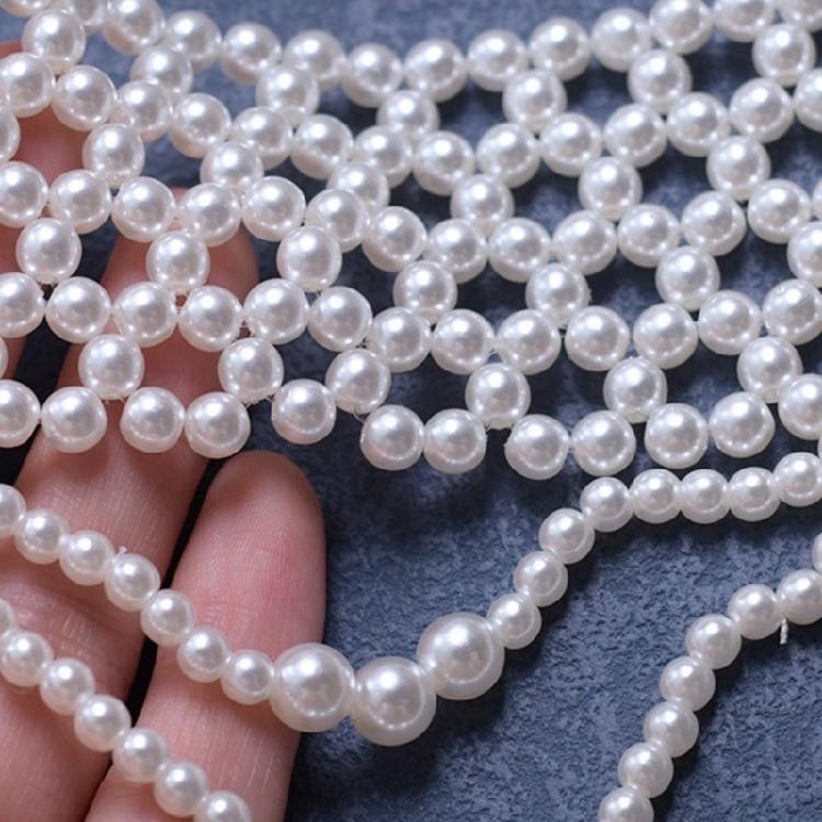 Lightweight Multi Strand Pearls Jewelry Polished Beads Design Necklace for Everyday Wedding Party Clothes Perfectly