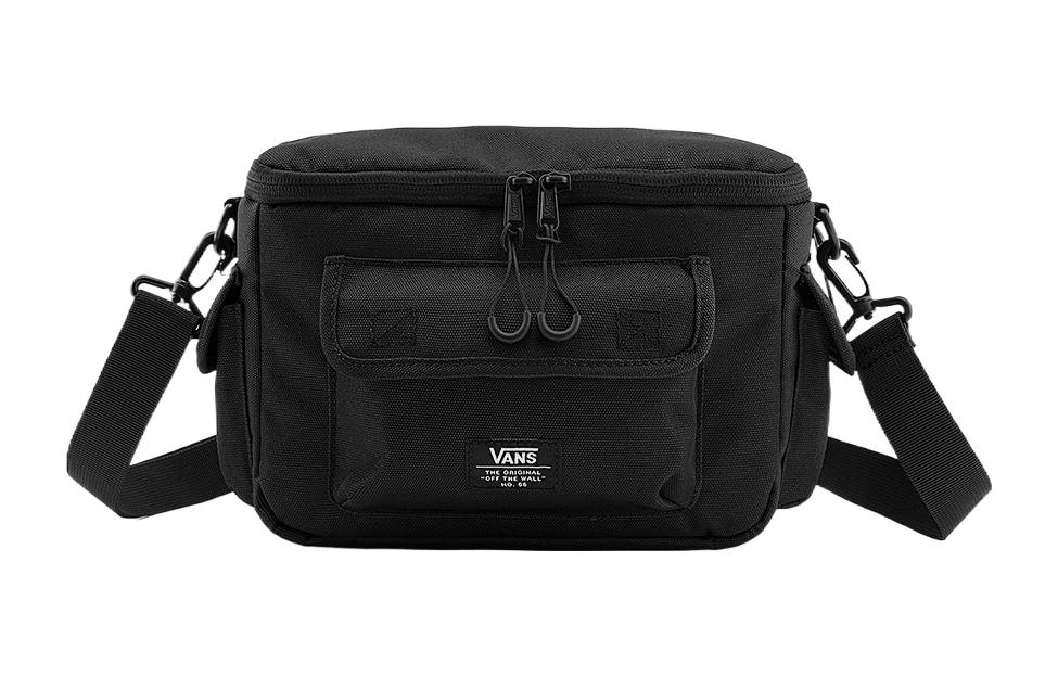 Vans Zip Closure Polyester Shoulder Bag, Crossbody Bag, Sling Bag Regular Unisex Black VN000BZNBLK Black