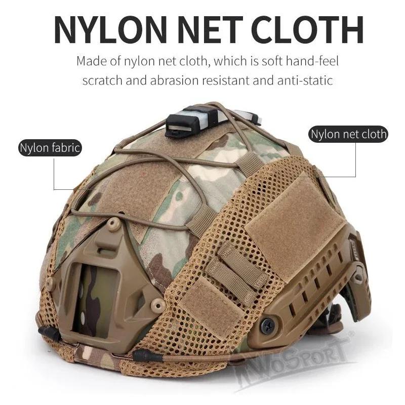 Tactical Helmet Cover with Elastic Cord for FAST Helmet Airsoft Paintball Wargame Gear CS MH PJ BJ Helmets Cover 15 Colors