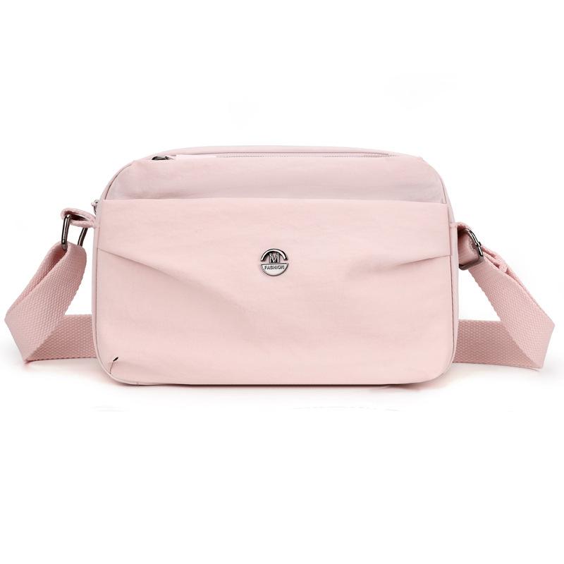 Stylish and versatile women's messenger bag trendy and casual multi-compartment nylon bag lightweight and simple shoulder small square bag