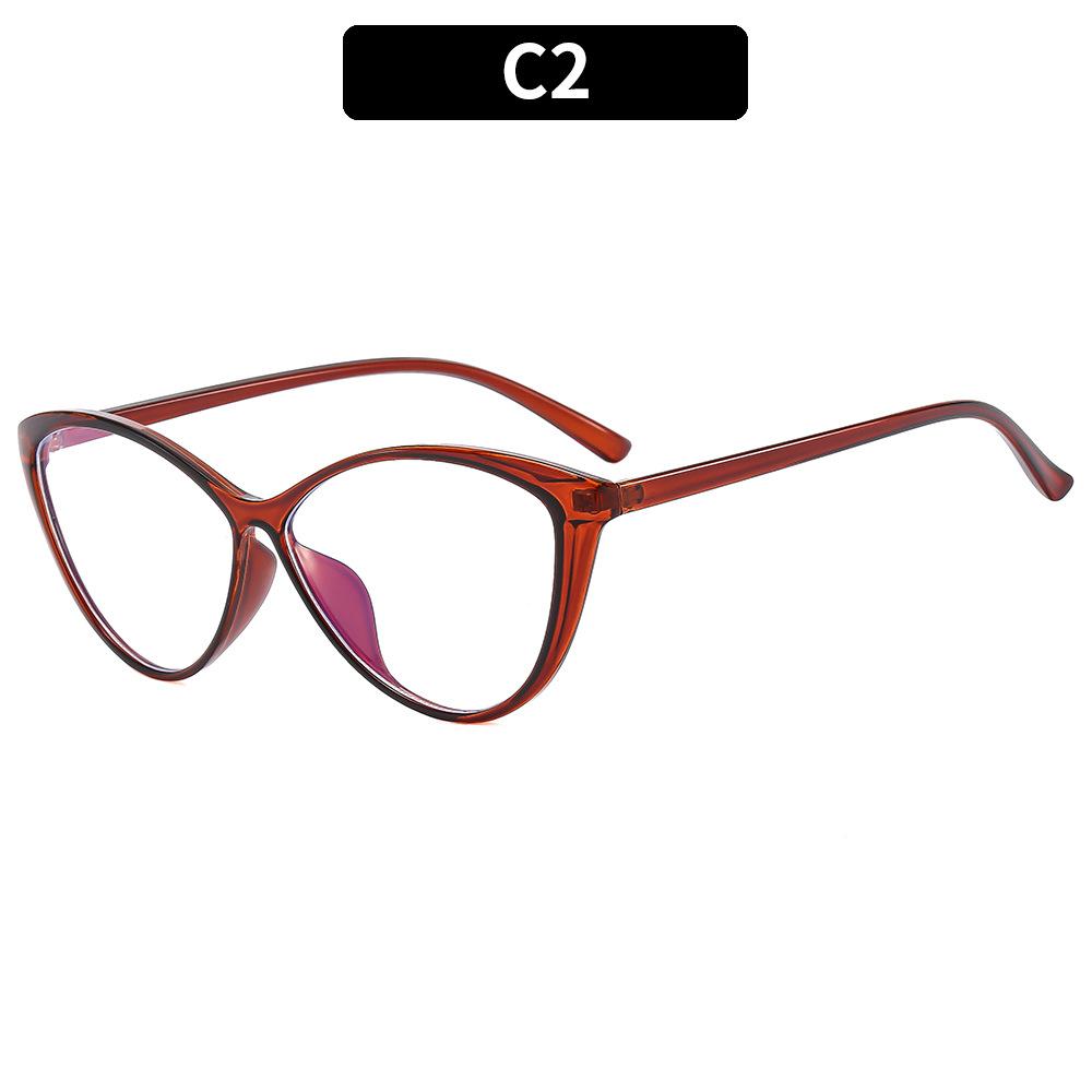 Fashion Korean Version Of The New Anti-Blue Cat Eye Flat Mirror Plain Face Literary Street Shot Glasses Frame Versatile Glasses Frame