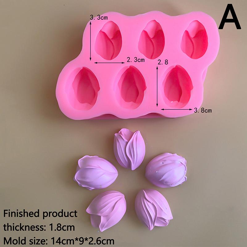 Tulpe Blume Silikonform Fondant Kuchen Dekorationswerkzeug Backwerkzeug Handgemachte Form Sugarcraft Schokolade Süßigkeiten Gumpaste Form