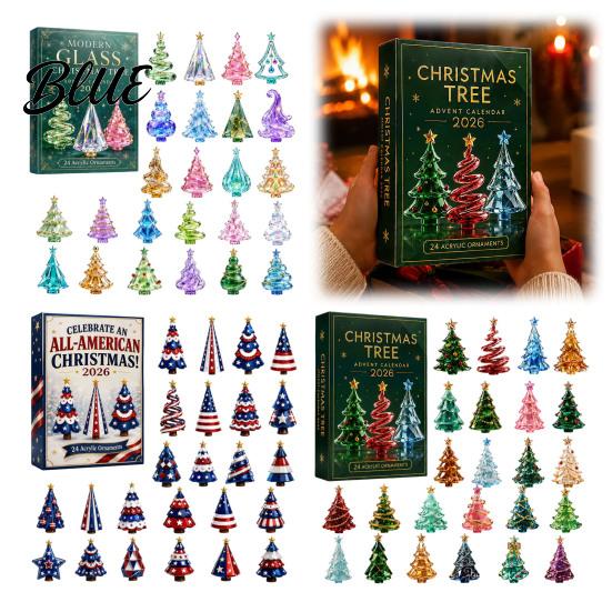 Weihnachtsparty-Zubehör Blind Box Enthält 24 Adventskalender Weihnachtsbaum Überraschungs-Schmuckstücke Geschenk