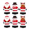 6pcs Christmas Cutlery Bag Set Reusable Tableware Holder For Fork Cutter Storage Holiday Party Decorations