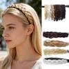 Korean Style Heat Resistant Twisted Synthetic Braided Headband for Women's Daily Wear