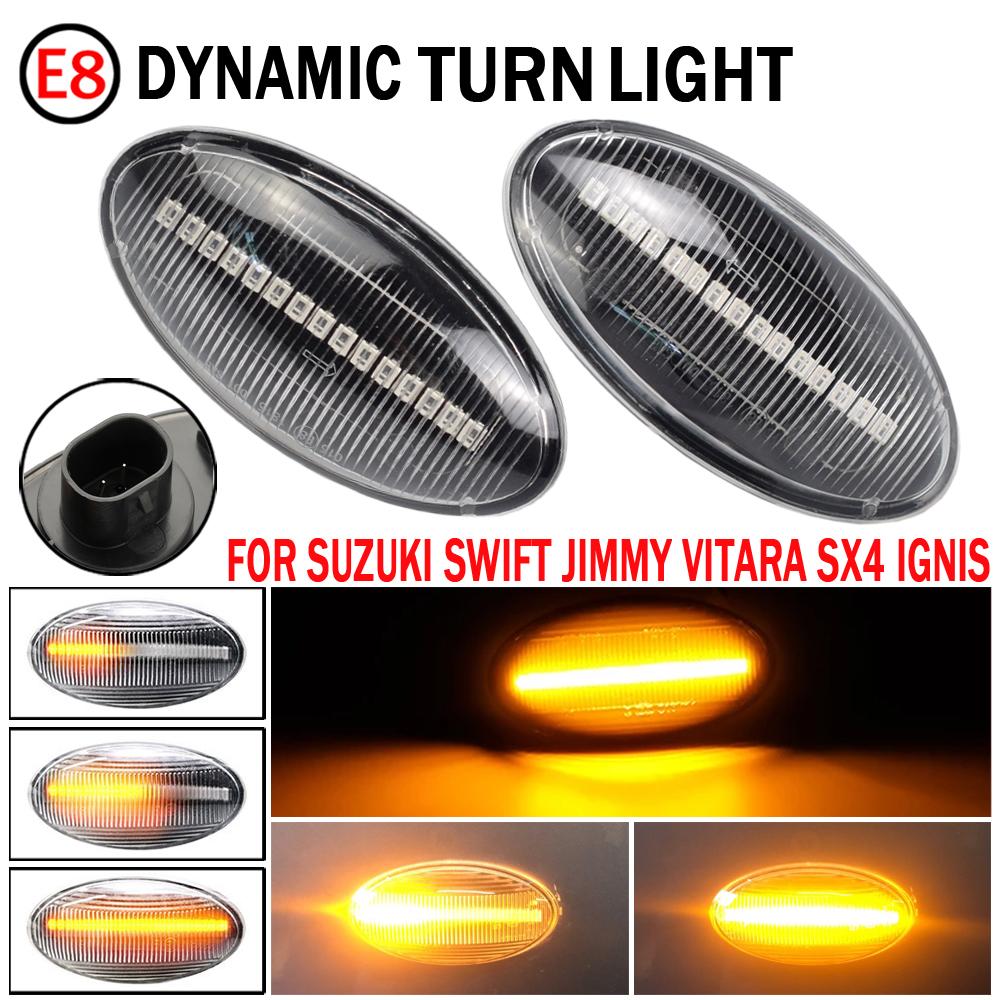 LED Dynamic Turn Signal Side Marker Light For Suzuki Grand Vitara Vtarai Jimny Swift SX4 S-Cross APV Arena XL7 Alto Fiat Sedici