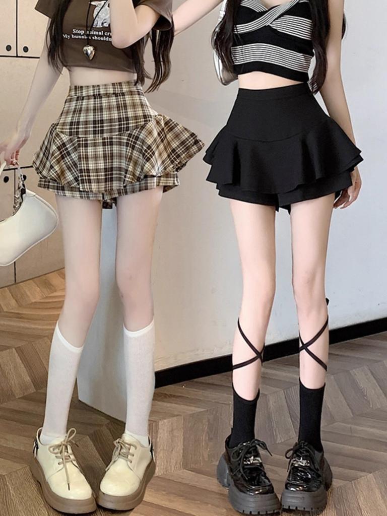 Casual Womens Summer High Waist Flared Skirt With Stretch Polyester For Petite Fit
