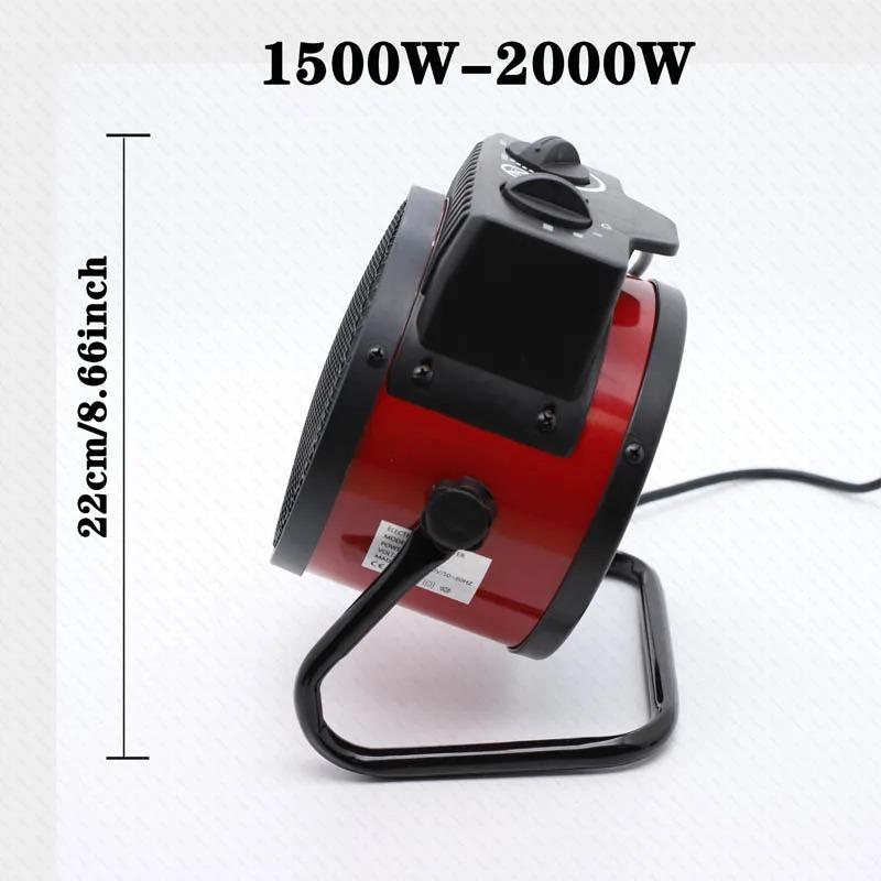 Încălzitor Electric Industrial Portabil 3000W 220V Termostat Încălzitor de Aer Radiator Cameră Încălzire Rapidă 3 Trepte Ajustare Protecție la Supraîncălzire