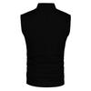 Mens Slim Fit Knit Fleece Zip Up Vest With Pockets