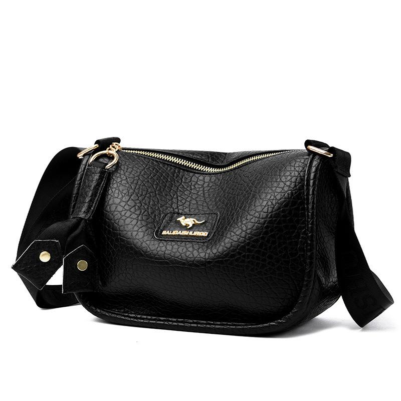 Women'S Bag Women'S Shoulder Bag Simple Large-Capacity Pillow Bag Soft Leather Middle-Aged And Elderly Mother Messenger Bag