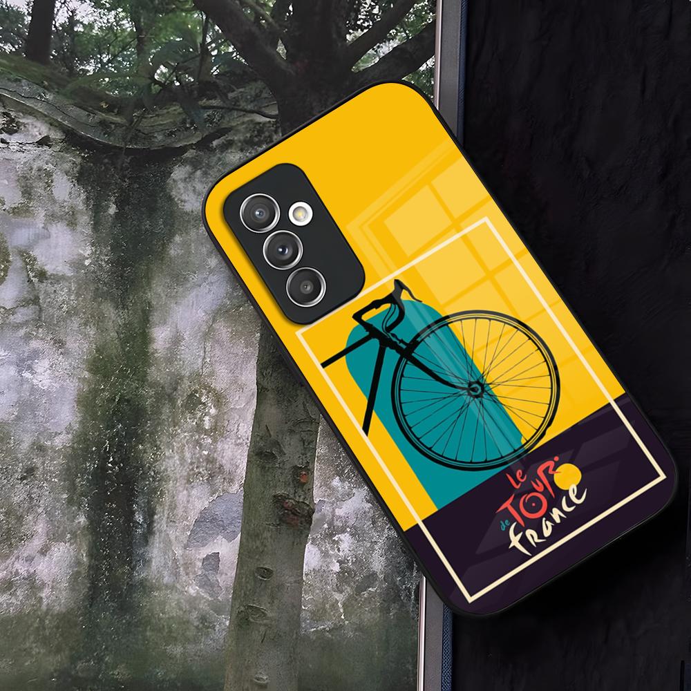 Bike Tour De France Phone Case Glass For Samsung Galaxy S24 S25 S22 S20 S23 S21 Ultra Fe Plus A16 A34 A54 A24 A52 A53 Coque