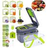 A03F-Kitchen Household Multifunctional 22-Piece Manual Chopper Slicer Onion Diced Vegetable Potato Knife Accessories