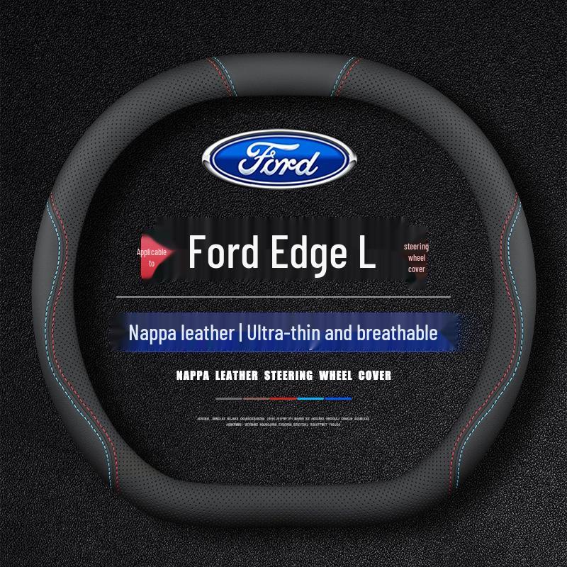 All-Season Ultra-Thin D-Type Steering Wheel Cover for New Ford Edge L
