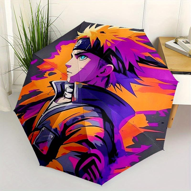 

Shippuden Gaara Umbrella with Plastic Handle, Compact & Stylish, Vibrant Cartoon Pattern, Suitable for All Seasons Home Travel (as the picture,Iron&8K)