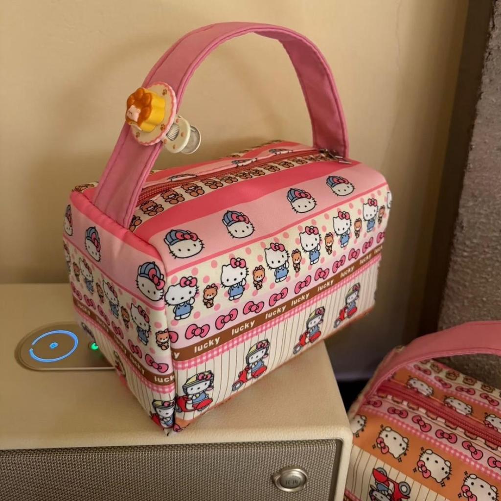 Cartoon Travel Makeup Bag: Portable & Cute Toiletry Storage Handbag for Women