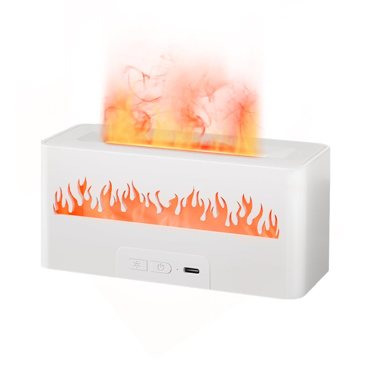 

Креативный диффузор аромата эфирного масла, имитирующий красочное пламя, увлажнитель воздуха, безводный, автоматический выключатель, для домашнего помещения, подарок белый